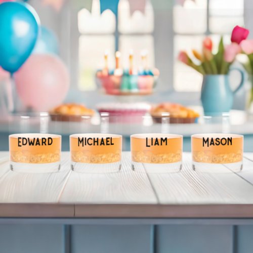 Simple Modern Groomsmen Personalized name Gift Whiskey Glass