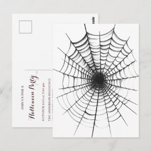 Simple Modern Halloween Party Invitation Postcard
