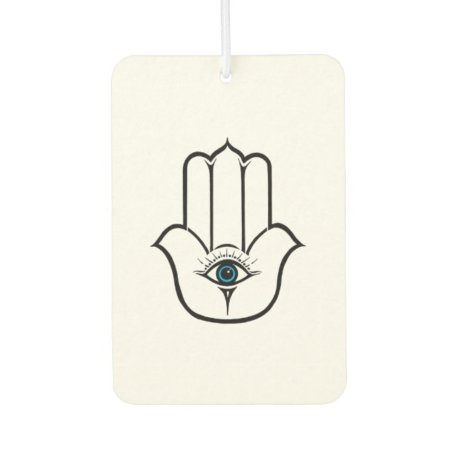 Simple Modern Hamsa Hand of Fatima Air Freshener (Front)