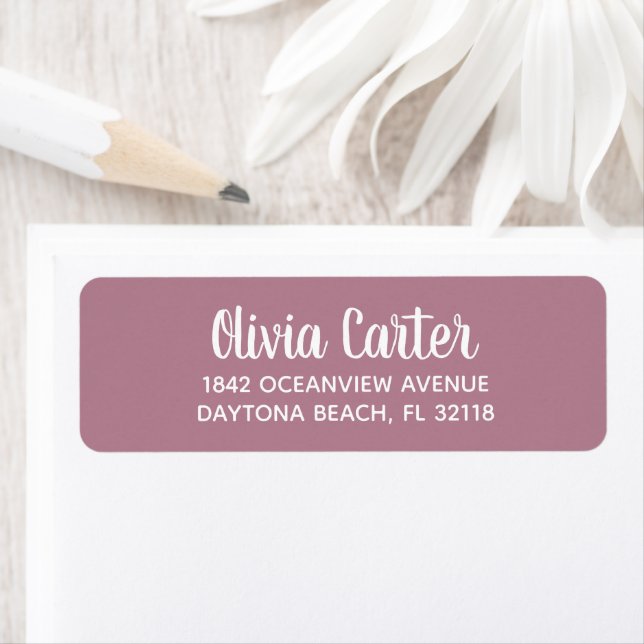 Simple Modern Hand Sketched Script Return Address  Label (Insitu)