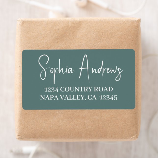  Simple Modern Hand Sketched Script Return Address Label (Insitu)