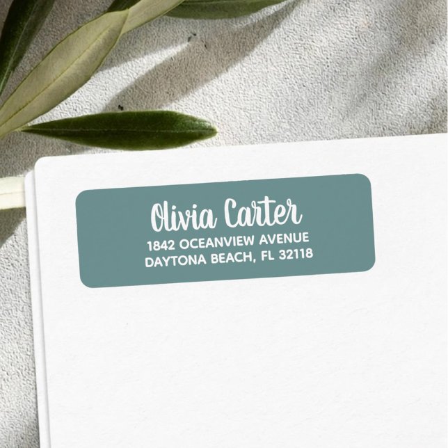 Simple Modern Hand Sketched Script Return Address  Label (Creator Uploaded)