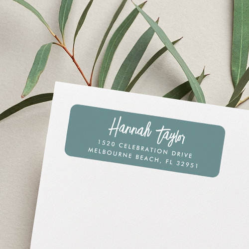 Simple Modern Hand Sketched Script Return Address Label