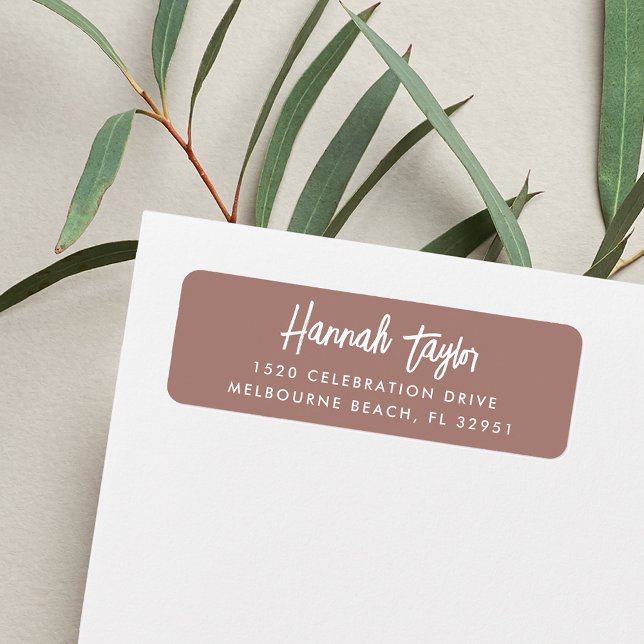 Simple Modern Hand Sketched Script Return Address Label (Creator Uploaded)