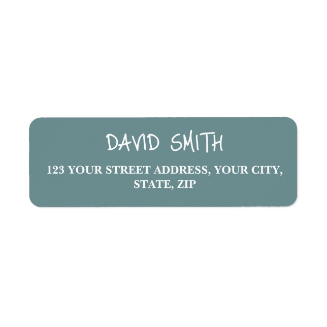 Simple Modern Hand Sketched Script Return Address  Label (Front)