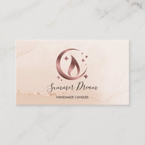 Simple Modern Handmade Honey Candle  Business Card