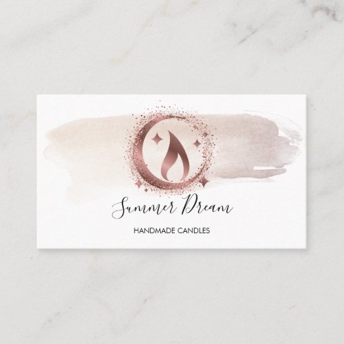 Simple Modern Handmade Honey Candle  Business Card