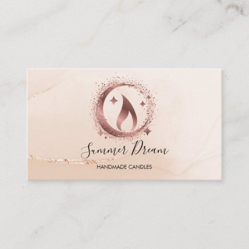 Simple Modern Handmade Honey Candle  Business Card