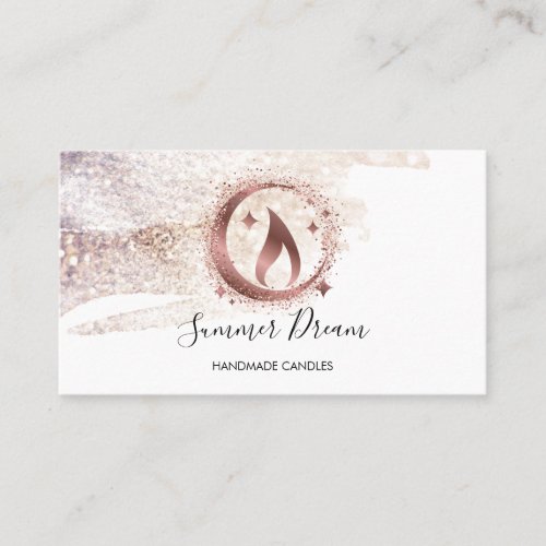 Simple Modern Handmade Honey Candle  Business Card