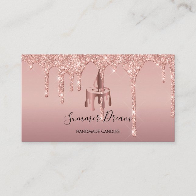 Simple Modern Handmade Honey Candle  Business Card (Front)