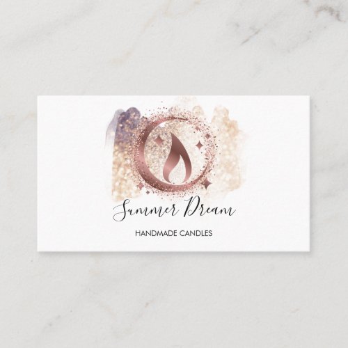 Simple Modern Handmade Honey Candle  Business Card