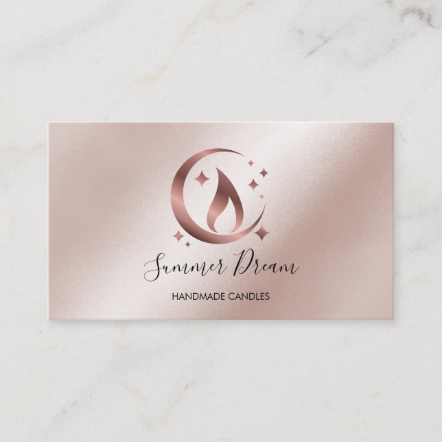 Simple Modern Handmade Honey Candle  Business Card (Front)