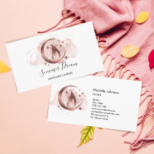 Simple Modern Handmade Honey Candle Business Card