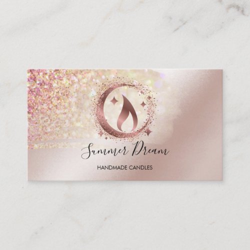 Simple Modern Handmade Honey Candle  Business Card