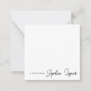 Simple Modern Handwritten A Note From Script Name