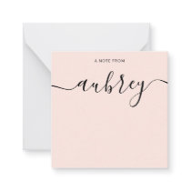 Simple Modern Handwritten Calligraphy Note Card Simple Modern Handwritten Calligraphy Note Card