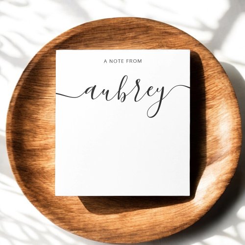 Simple Modern Handwritten Calligraphy Notepad