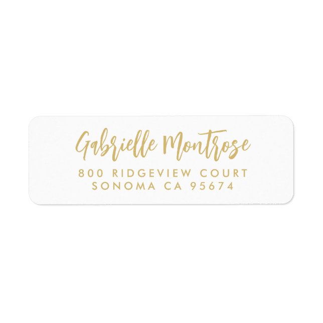 Simple Modern Handwritten Script Label (Front)