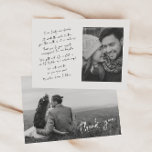 Simple Modern Handwritten Two Photo Thank You Announcement