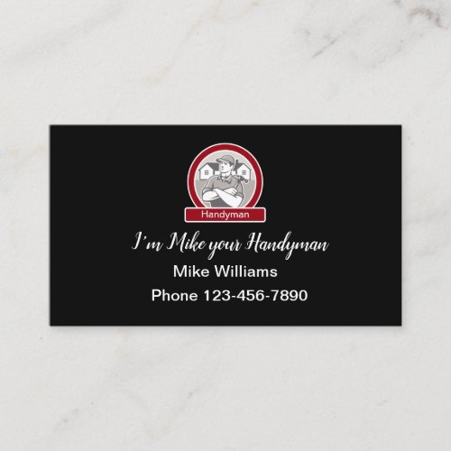 Simple Modern Handyman Business Card