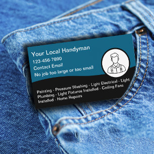 Simple Modern Handyman Home Maintenance Business Card