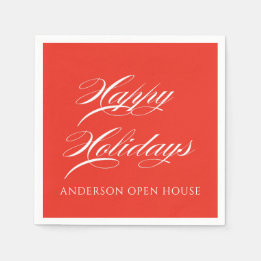 Simple Modern Happy Holidays Napkins