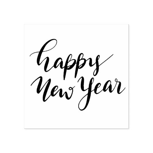 Simple Modern  Happy New Year Casual Script Rubber Stamp