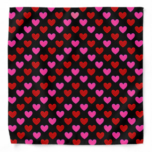 Simple Modern Heart Pattern Bandana