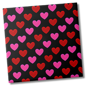 Simple Modern Heart Pattern Ceramic Tile