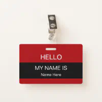 Hello My Name Is Badges