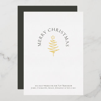 Simple Modern Holiday Christmas Tree Personalized