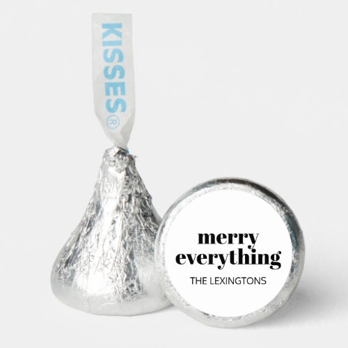 Simple Modern Holiday Minimalist Merry Everything Hersheys Kisses