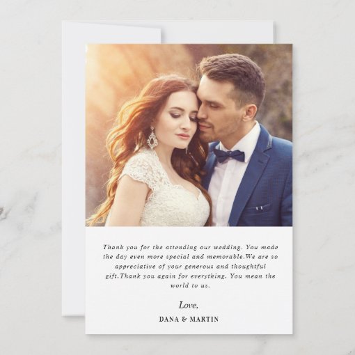 Simple modern holiday wedding announcement card | Zazzle