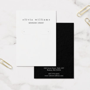 Simple Modern Hoop Earring Display Card
