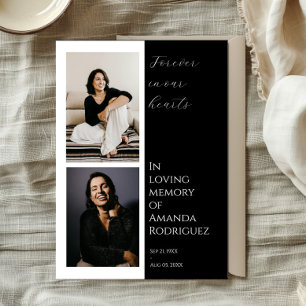Simple Modern In Loving Memory Funeral Photo Invitation