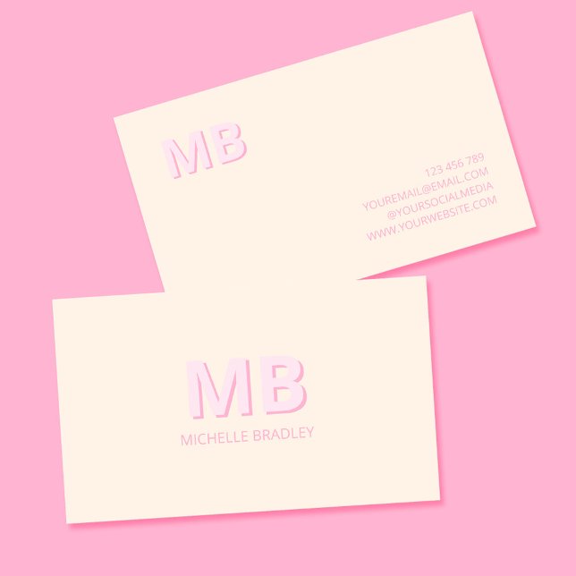 Simple Modern Initial Monogram Business Card (Creator Uploaded)