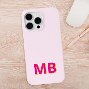Simple Modern Initial Monogram iPhone 15 Pro Max Case