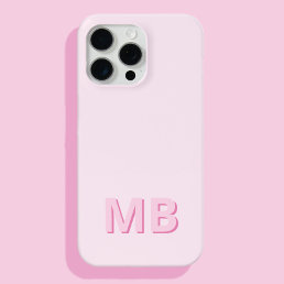 Simple Modern Initial Monogram iPhone 15 Pro Max Case