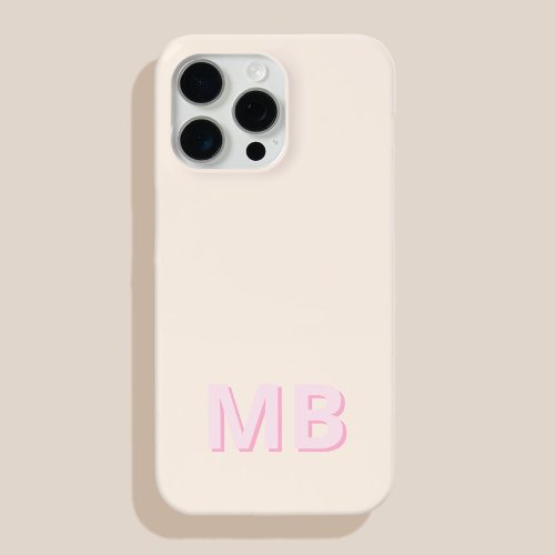 Simple Modern Initial Monogram iPhone 15 Pro Max Case