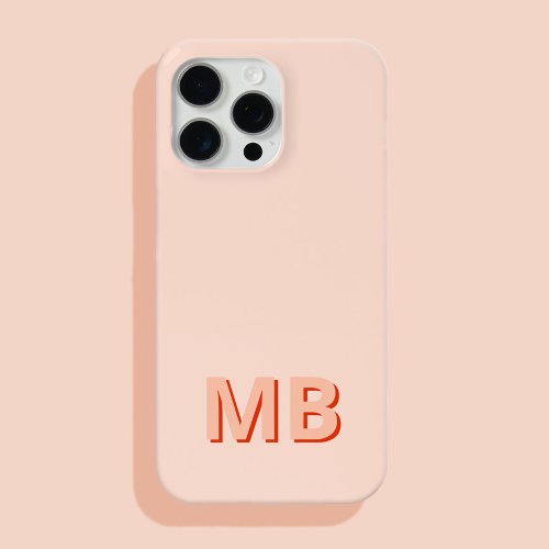 Simple Modern Initial Monogram iPhone 15 Pro Max Case