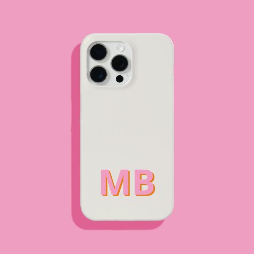 Simple Modern Initial Monogram iPhone 15 Pro Max Case