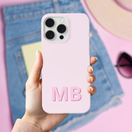 Simple Modern Initial Monogram iPhone 15 Pro Max Case