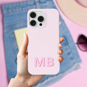 Simple Modern Initial Monogram iPhone 15 Pro Max Case