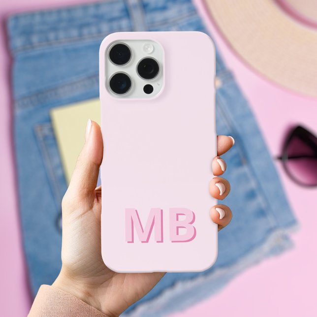 Simple Modern Initial Monogram Case-Mate iPhone Case (Creator Uploaded)