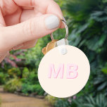 Simple Modern Initial Monogram Keychain<br><div class="desc">Simple Modern Initial Monogram Keychain. Create your own personalized keychain with custom initial name.</div>