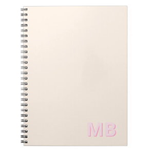 Simple Modern Initial Monogram Notebook