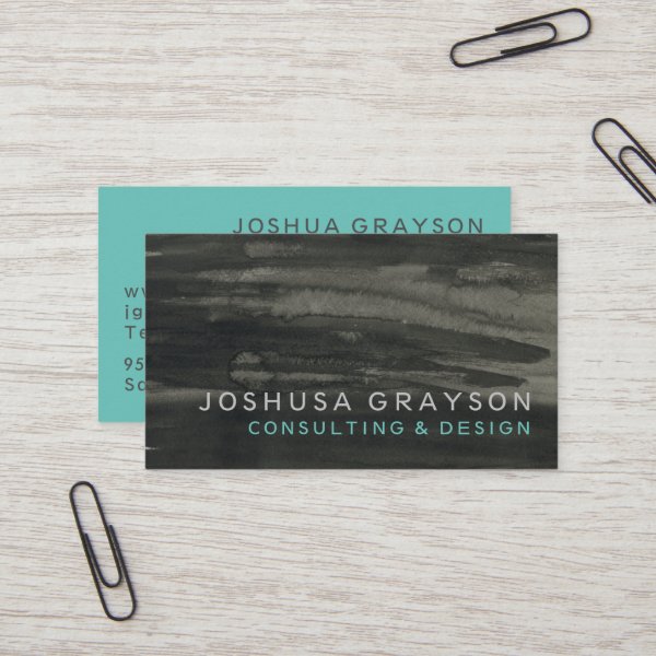Simple Modern Ink Wash Professional Business Card