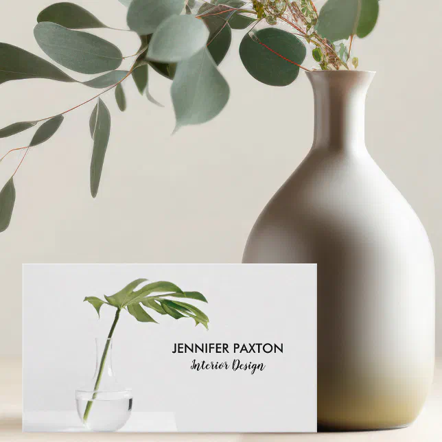 Simple Modern Interior Design Home Decorator Business Card | Zazzle