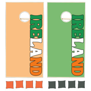 Simple Modern Ireland National Flag Apparel Cornhole Set