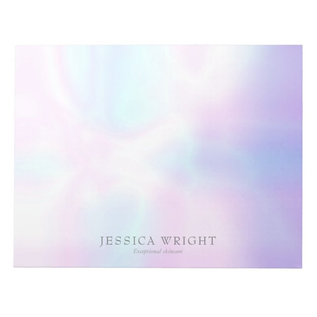 Simple Modern Iridescent Notepad (Front)